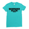 Backpacker Explore The World Ladies Fitted T-Shirt