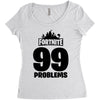 fortnite 99 problems - black Women's Triblend Scoop T-shirt