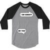 I am Hungry Me Too Mom and Baby Talking 3/4 Sleeve Shirt