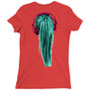 headphones girl Ladies Fitted T-Shirt