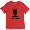 we are anonymous tshirt pipa sopa acta v for vendetta hacker's t shirt V-Neck Tee