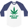 Support Liver Cancer Awareness With A Emerald Cannabis Leaf 3/4 Sleeve Shirt