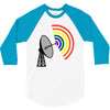 gaydar gay rainbow radar 3/4 Sleeve Shirt