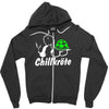 chillkr&ouml;te  fun kult shit bong marihuana joint smoke weed punk gras Zipper Hoodie