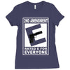 second amendment rated e for everyone Ladies Fitted T-Shirt