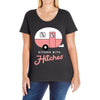 bitches with hitches Ladies Curvy T-Shirt