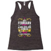 i am a february women Racerback Tank