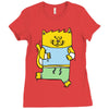 meow is running Ladies Fitted T-Shirt