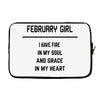 February Girl Laptop sleeve