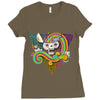 candy skull Ladies Fitted T-Shirt