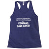 commas save lives t shirt Racerback Tank