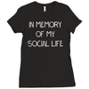 in memory of my social life Ladies Fitted T-Shirt