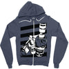 alcohol blanc Zipper Hoodie