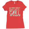 i ski like a girl Ladies Fitted T-Shirt