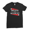 delete your account Ladies Fitted T-Shirt