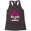 Queens Are Born in January Racerback Tank