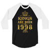 kings are born in 1998 3/4 Sleeve Shirt