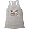 cute pug dog Racerback Tank