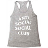 anti social social club White logo Racerback Tank
