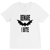 beware i bite V-Neck Tee