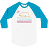 neon sign california republic flag bear 3/4 Sleeve Shirt
