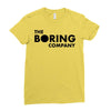 the boring company black logo Ladies Fitted T-Shirt