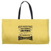 never underestimate the strength and power of a cancer survivor Weekender Totes