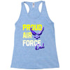 proud air force dad Racerback Tank