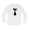 black cat idiot Long Sleeve Shirts