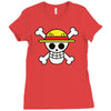 one piece skull Ladies Fitted T-Shirt