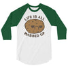 life is all mashed up 3/4 Sleeve Shirt