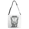 Never Underestimate Dog Rescuer Who Was Born July Adjustable Strap Totes