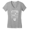 guitar shirts f chord Women's V-Neck T-Shirt