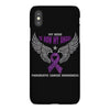 my hero is now my angel pancreatic cancer awareness iPhoneX Case