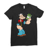 popeye spinach retro mens funny Ladies Fitted T-Shirt