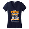 all men are created equal but only the best are born in february Women's V-Neck T-Shirt