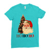 vintage santa christmas Ladies Fitted T-Shirt