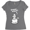 Guess What Women's Triblend Scoop T-shirt
