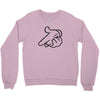 mickey pistol hands gun hip hop mens r&amp;b gangsta banksy grey t shirt s Crewneck Sweatshirt