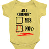 am i childish Baby Bodysuit