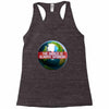 the world is always spinnin Racerback Tank