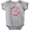 Floral Baby Name Baby Bodysuit