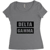 Delta Gamma Black Women's Triblend Scoop T-shirt