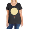 minimal solar system Ladies Curvy T-Shirt