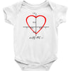 geek love shirt Baby Onesie