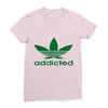 addicted ~ mens funny Ladies Fitted T-Shirt