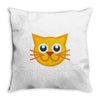 cat yellow Throw Pillow