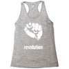 power to the people fist revolution Racerback Tank