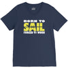 born to sail forced to work V-Neck Tee