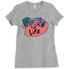 retro for life! Ladies Fitted T-Shirt